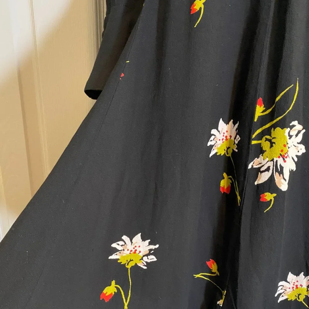 Time On My Side Black Floral Print Wrap Mini Dress - Picture 7 of 8